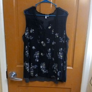 Cato 22/24 print blouse tank